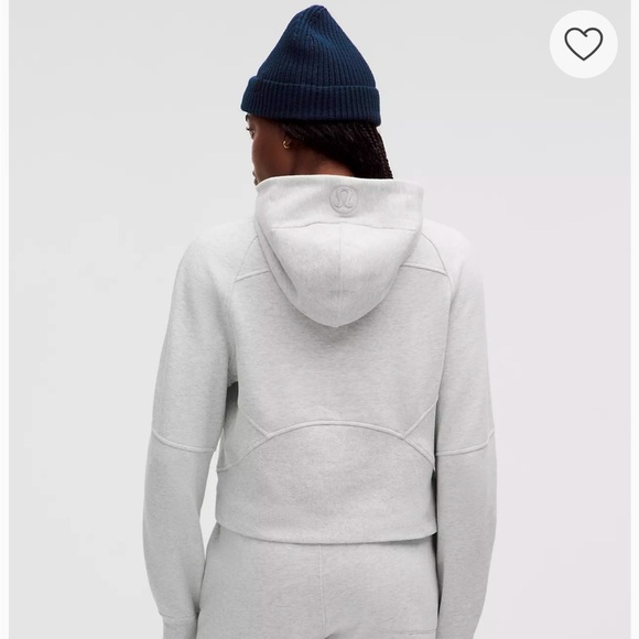LULULEMON scuba oversized 1/2zip HOODIE light gray XS/S - Picture 3 of 10